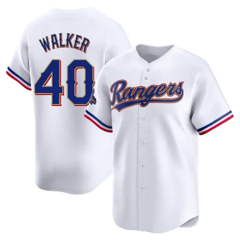 Youth Texas Rangers ＃40 Steele Walker Gold Limited White 2024 Collection Jersey