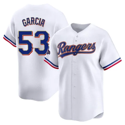 Youth Texas Rangers ＃53 Adolis Garcia Gold Limited White 2024 Collection Jersey