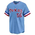 Youth Texas Rangers ＃56 Justin Foscue Light Blue Limited Cooperstown Collection Jersey