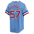 Youth Texas Rangers ＃57 Yerry Rodriguez Light Blue Limited Cooperstown Collection Jersey
