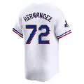 Youth Texas Rangers ＃72 Jonathan Hernandez Gold Limited White 2024 Collection Jersey