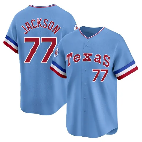 Youth Texas Rangers ＃77 Luke Jackson Light Blue Limited Cooperstown Collection Jersey