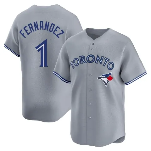 Youth Toronto Blue Jays ＃1 Tony Fernandez Gray Limited Away Jersey
