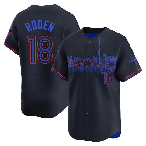Youth Toronto Blue Jays ＃18 Alan Roden Black Limited 2024 City Connect Jersey