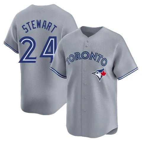 Youth Toronto Blue Jays ＃24 Shannon Stewart Gray Limited Away Jersey