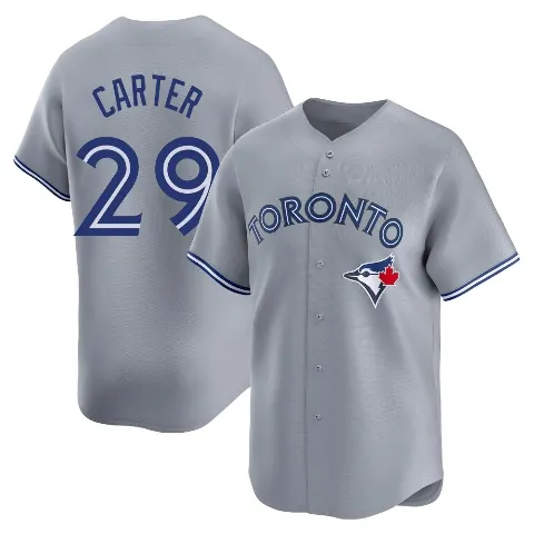 Youth Toronto Blue Jays ＃29 Joe Carter Gray Limited Away Jersey