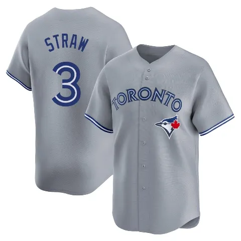 Youth Toronto Blue Jays ＃3 Myles Straw Gray Limited Away Jersey
