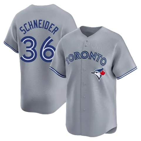 Youth Toronto Blue Jays ＃36 Davis Schneider Gray Limited Away Jersey
