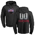 Youth Washington Nationals ＃00 Custom Hoodie Black Custom Midnight Mascot Pullover Hoodie -