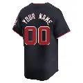 Youth Washington Nationals ＃00 Custom Navy Limited Alternate Jersey