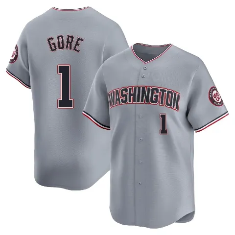 Youth Washington Nationals ＃1 MacKenzie Gore Gray Limited Road Jersey