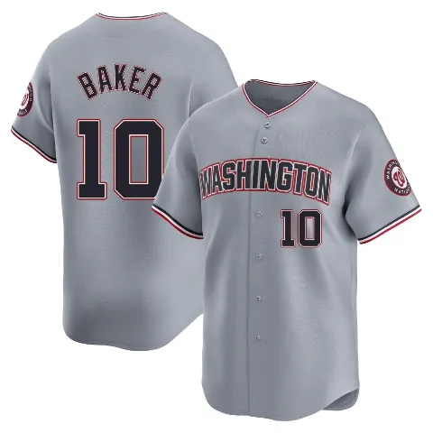 Youth Washington Nationals ＃10 Darren Baker Gray Limited Road Jersey