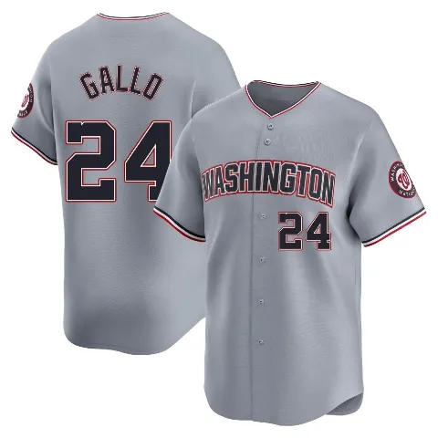 Youth Washington Nationals ＃24 Joey Gallo Gray Limited Road Jersey
