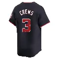Youth Washington Nationals ＃3 Dylan Crews Navy Limited Alternate Jersey