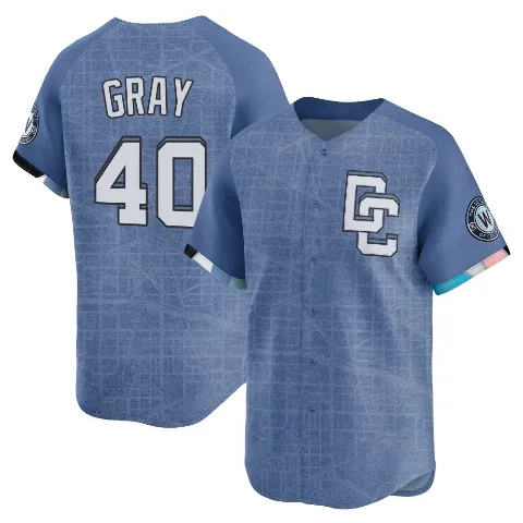 Youth Washington Nationals ＃40 Josiah Gray Blue Limited 2025 City Connect Jersey