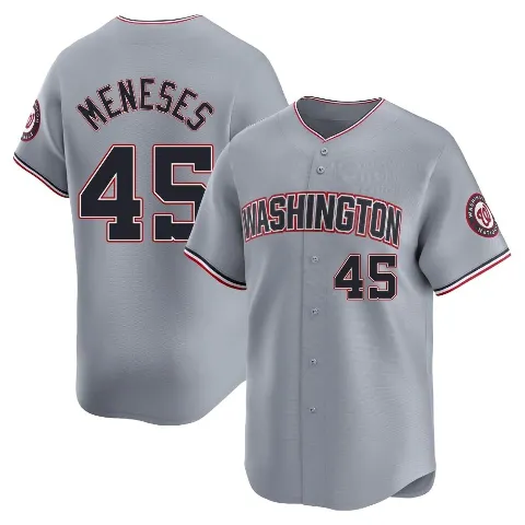 Youth Washington Nationals ＃45 Joey Meneses Gray Limited Road Jersey