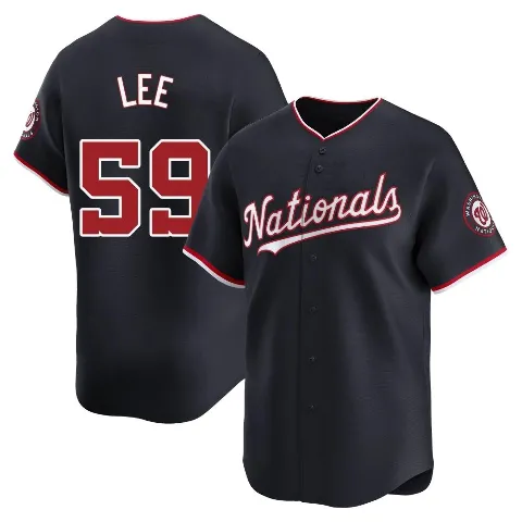 Youth Washington Nationals ＃59 Evan Lee Navy Limited Alternate Jersey