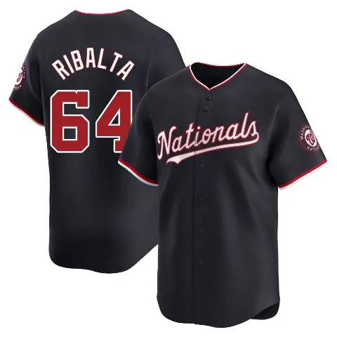 Youth Washington Nationals ＃64 Orlando Ribalta Navy Limited Alternate Jersey