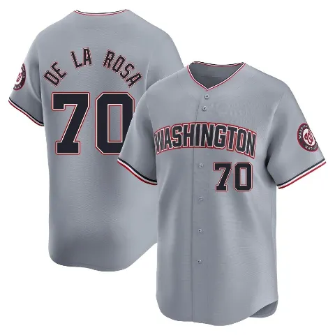 Youth Washington Nationals ＃70 Jeremy De La Rosa Gray Limited Road Jersey