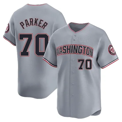 Youth Washington Nationals ＃70 Mitchell Parker Gray Limited Road Jersey
