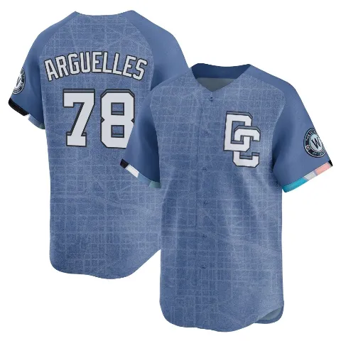 Youth Washington Nationals ＃78 Anthony Arguelles Blue Limited 2025 City Connect Jersey