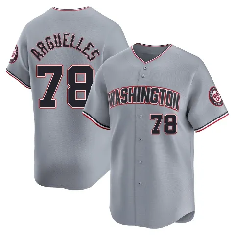 Youth Washington Nationals ＃78 Anthony Arguelles Gray Limited Road Jersey