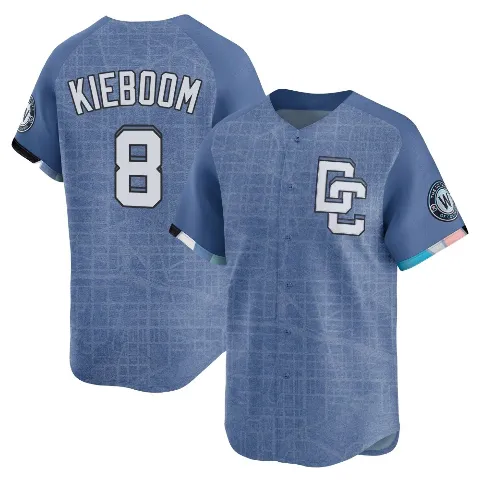 Youth Washington Nationals ＃8 Carter Kieboom Blue Limited 2025 City Connect Jersey